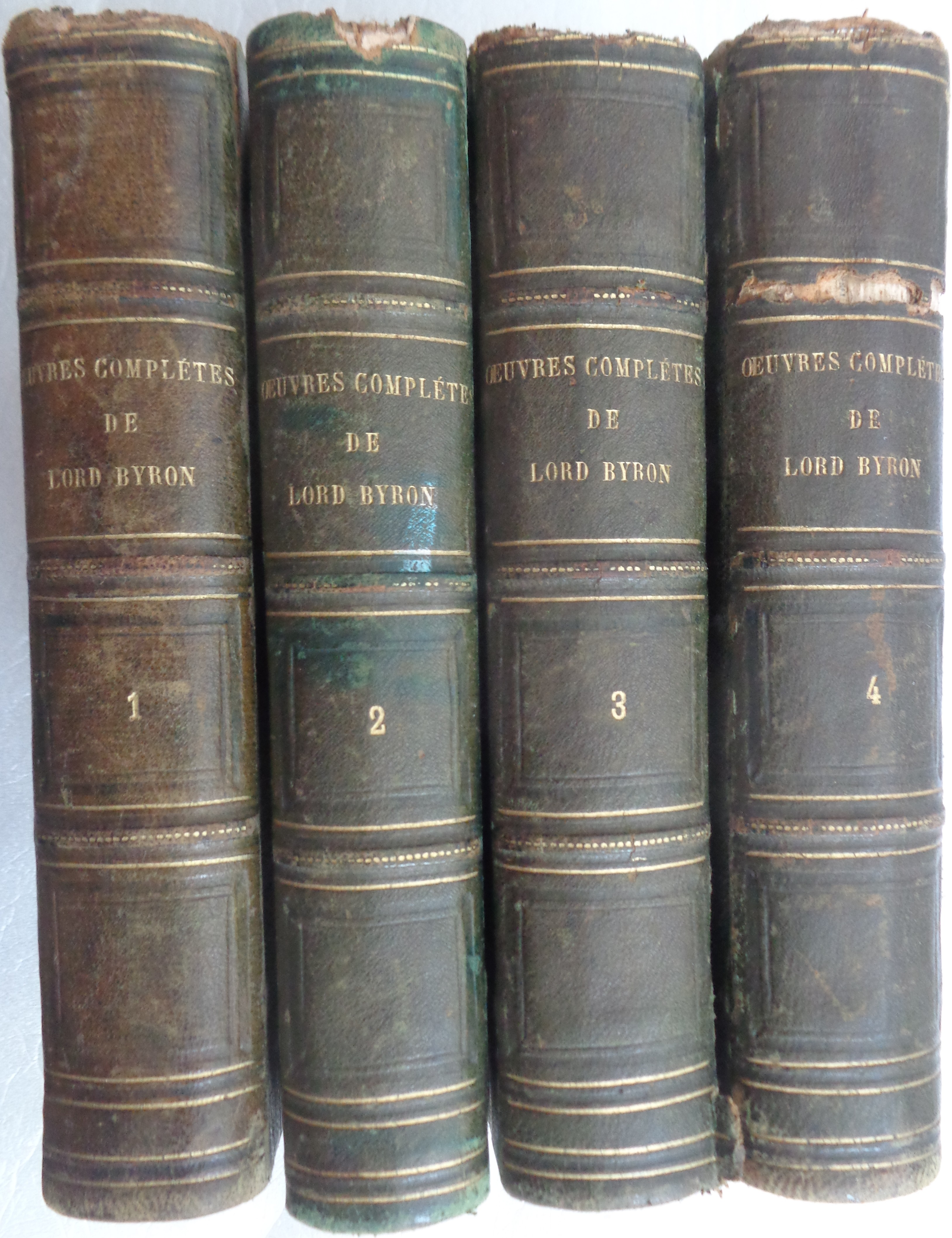 Oeuvres complètes de Lord Byron traduites par Benjamin Laroche  / Librairie L. Hachette et Cie Paris 1863 - 1868 [4 volumes] ΠΛΗΡΗΣ ΣΕΙΡΑ - 200 €